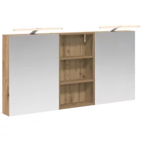    Fürdőszobai Szekrény Szett 3 pcs 140 x 14,5 x 70 cm Faanyag