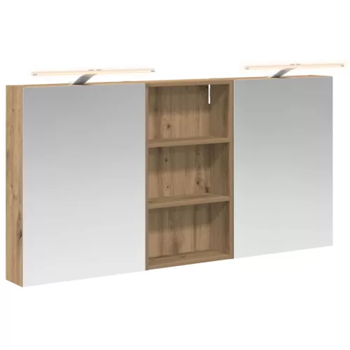  Fürdőszobai Szekrény Szett 3 pcs 140 x 14,5 x 70 cm Faanyag