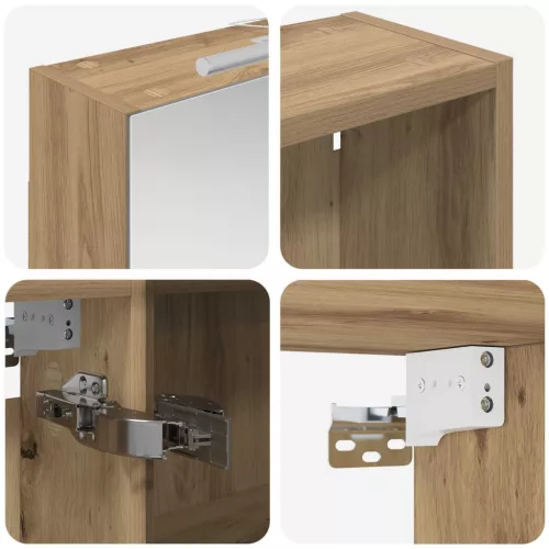  Fürdőszobai Szekrény Szett 3 pcs 140 x 14,5 x 70 cm Faanyag