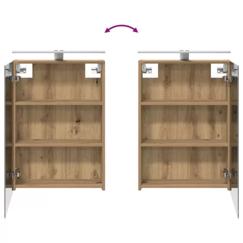  Fürdőszobai Szekrény Szett 3 pcs 140 x 14,5 x 70 cm Faanyag