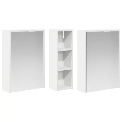  Fürdőszobai Szekrény Szett 3 pcs 106 x 16 x 62,5 cm Faanyag