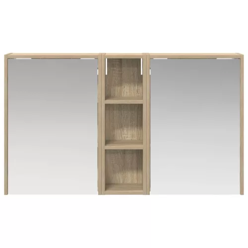  Fürdőszobai Szekrény Szett 3 pcs 106 x 16 x 62,5 cm Faanyag