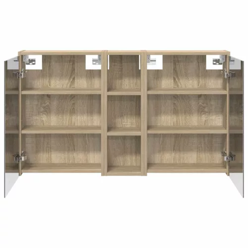  Fürdőszobai Szekrény Szett 3 pcs 106 x 16 x 62,5 cm Faanyag