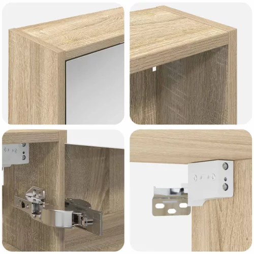  Fürdőszobai Szekrény Szett 3 pcs 106 x 16 x 62,5 cm Faanyag