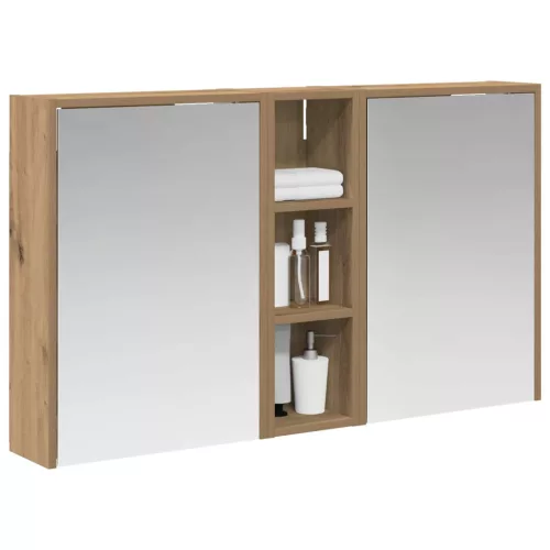  Fürdőszobai Szekrény Szett 3 pcs 106 x 16 x 62,5 cm Faanyag