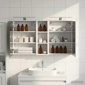    Fürdőszobai Szekrény Szett 3 pcs 106 x 16 x 62,5 cm Faanyag