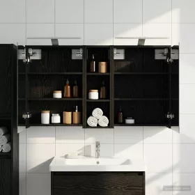    Fürdőszobai Szekrény Szett 3 pcs 106 x 16 x 62,5 cm Faanyag