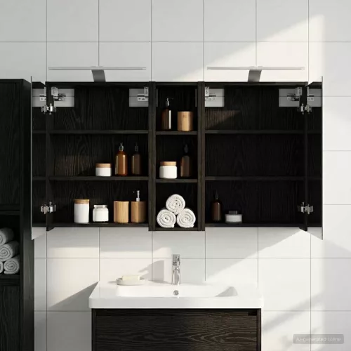  Fürdőszobai Szekrény Szett 3 pcs 106 x 16 x 62,5 cm Faanyag