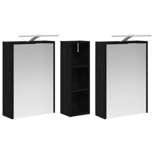  Fürdőszobai Szekrény Szett 3 pcs 106 x 16 x 62,5 cm Faanyag