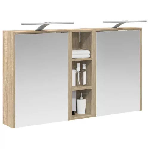  Fürdőszobai Szekrény Szett 3 pcs 106 x 16 x 62,5 cm Faanyag