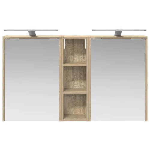  Fürdőszobai Szekrény Szett 3 pcs 106 x 16 x 62,5 cm Faanyag