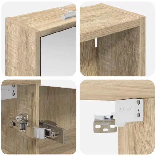  Fürdőszobai Szekrény Szett 3 pcs 106 x 16 x 62,5 cm Faanyag