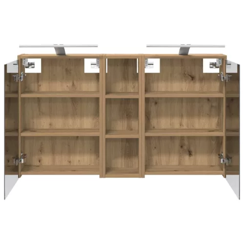  Fürdőszobai Szekrény Szett 3 pcs 106 x 16 x 62,5 cm Faanyag