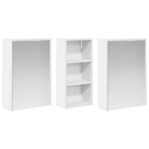  Fürdőszobai Szekrény Szett 3 pcs 116 x 16 x 62,5 cm Faanyag