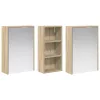  Fürdőszobai Szekrény Szett 3 pcs 116 x 16 x 62,5 cm Faanyag