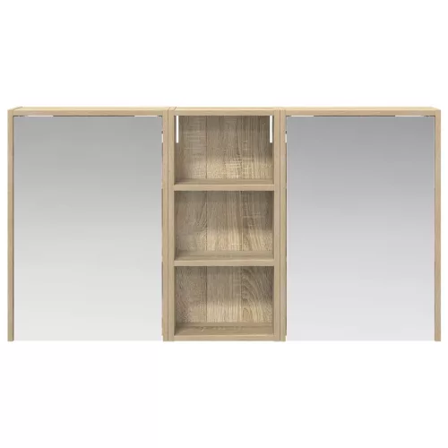  Fürdőszobai Szekrény Szett 3 pcs 116 x 16 x 62,5 cm Faanyag