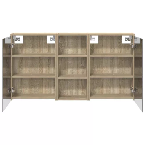  Fürdőszobai Szekrény Szett 3 pcs 116 x 16 x 62,5 cm Faanyag