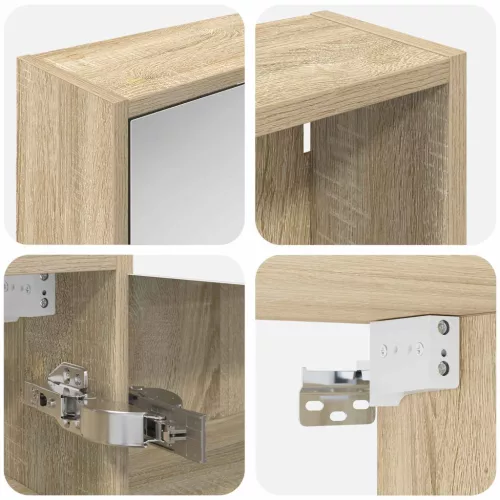  Fürdőszobai Szekrény Szett 3 pcs 116 x 16 x 62,5 cm Faanyag