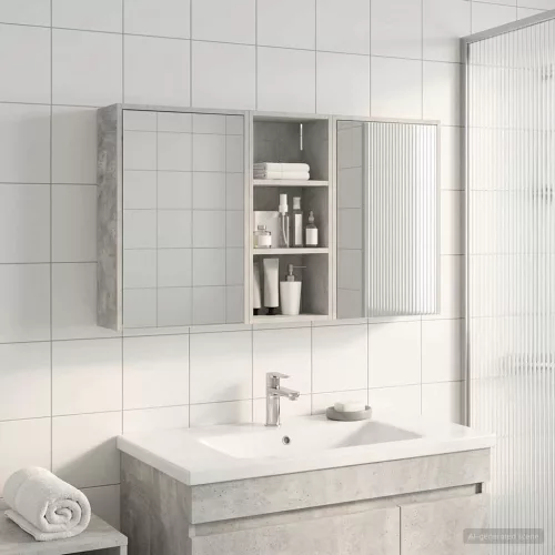  Fürdőszobai Szekrény Szett 3 pcs 116 x 16 x 62,5 cm Faanyag