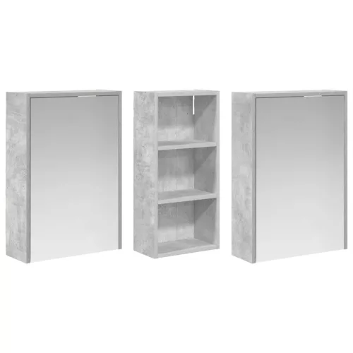  Fürdőszobai Szekrény Szett 3 pcs 116 x 16 x 62,5 cm Faanyag