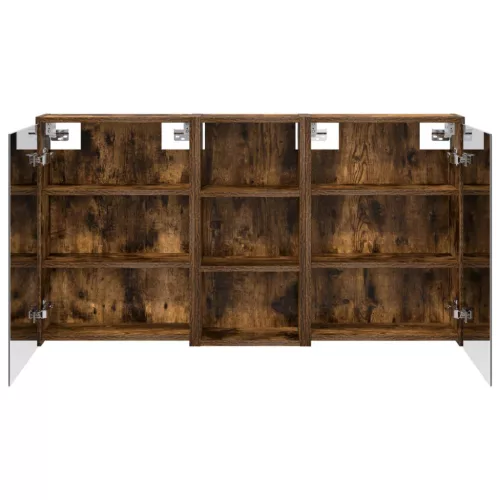  Fürdőszobai Szekrény Szett 3 pcs 116 x 16 x 62,5 cm Faanyag