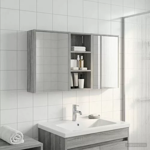  Fürdőszobai Szekrény Szett 3 pcs 116 x 16 x 62,5 cm Faanyag