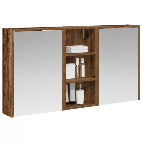  Fürdőszobai Szekrény Szett 3 pcs 116 x 16 x 62,5 cm Faanyag