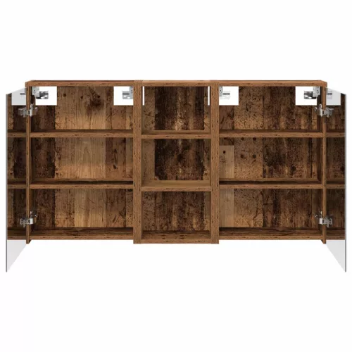  Fürdőszobai Szekrény Szett 3 pcs 116 x 16 x 62,5 cm Faanyag