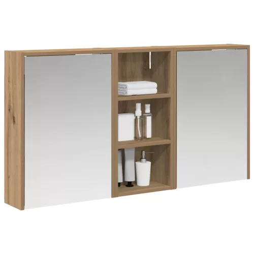  Fürdőszobai Szekrény Szett 3 pcs 116 x 16 x 62,5 cm Faanyag