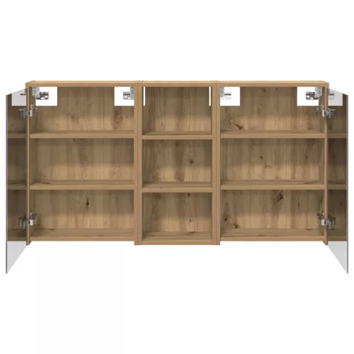  Fürdőszobai Szekrény Szett 3 pcs 116 x 16 x 62,5 cm Faanyag