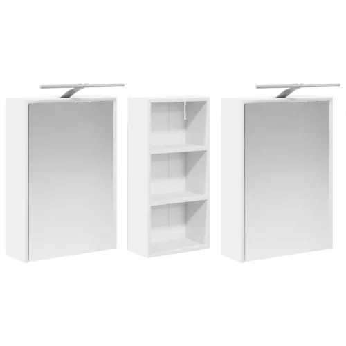  Fürdőszobai Szekrény Szett 3 pcs 116 x 16 x 62,5 cm Faanyag