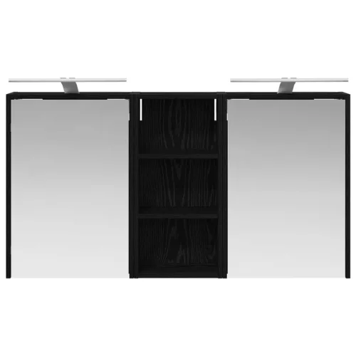  Fürdőszobai Szekrény Szett 3 pcs 116 x 16 x 62,5 cm Faanyag