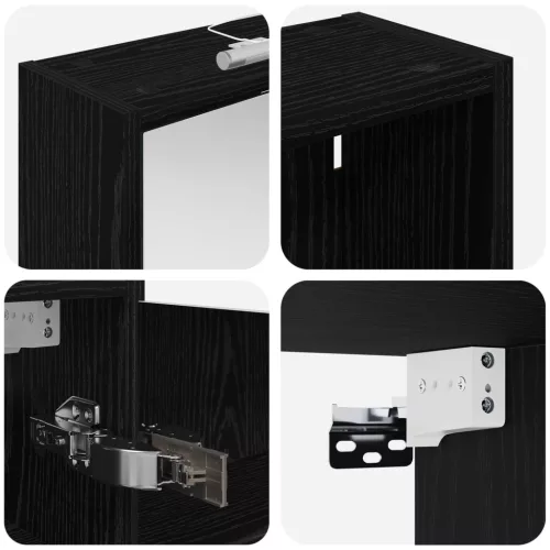  Fürdőszobai Szekrény Szett 3 pcs 116 x 16 x 62,5 cm Faanyag