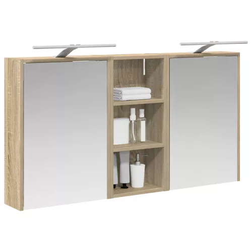  Fürdőszobai Szekrény Szett 3 pcs 116 x 16 x 62,5 cm Faanyag