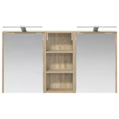  Fürdőszobai Szekrény Szett 3 pcs 116 x 16 x 62,5 cm Faanyag