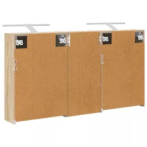  Fürdőszobai Szekrény Szett 3 pcs 116 x 16 x 62,5 cm Faanyag