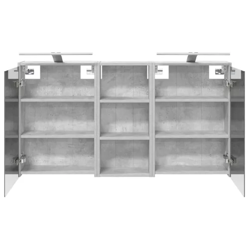  Fürdőszobai Szekrény Szett 3 pcs 116 x 16 x 62,5 cm Faanyag