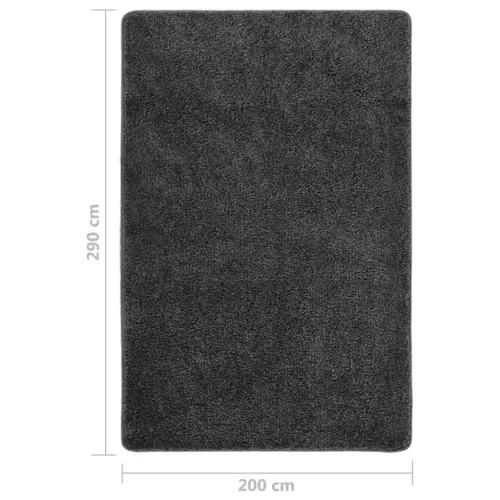  sötétszürke csúszásmentes bozontos szőnyeg 200 x 290 cm