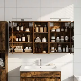    Fürdőszobai Szekrény Szett 3 pcs 116 x 16 x 62,5 cm Faanyag