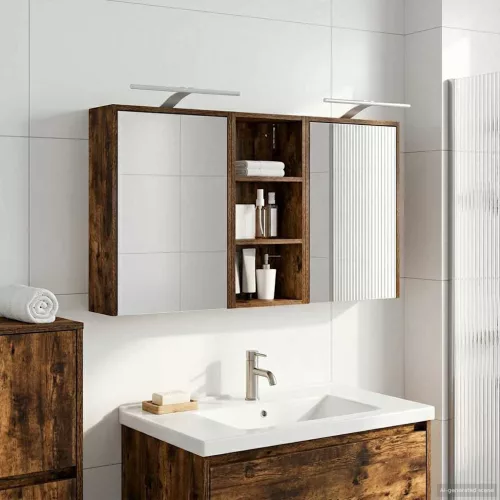  Fürdőszobai Szekrény Szett 3 pcs 116 x 16 x 62,5 cm Faanyag