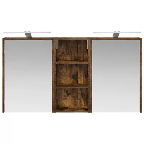  Fürdőszobai Szekrény Szett 3 pcs 116 x 16 x 62,5 cm Faanyag