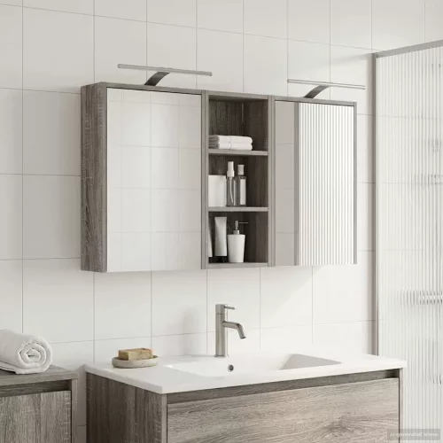  Fürdőszobai Szekrény Szett 3 pcs 116 x 16 x 62,5 cm Faanyag