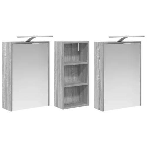  Fürdőszobai Szekrény Szett 3 pcs 116 x 16 x 62,5 cm Faanyag