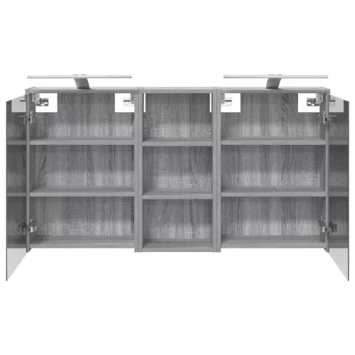  Fürdőszobai Szekrény Szett 3 pcs 116 x 16 x 62,5 cm Faanyag