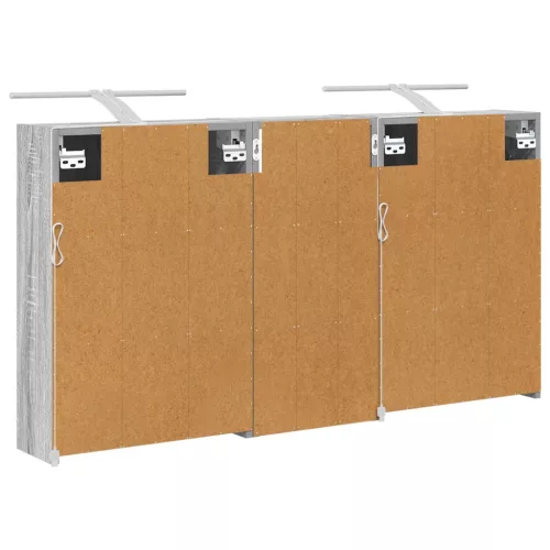  Fürdőszobai Szekrény Szett 3 pcs 116 x 16 x 62,5 cm Faanyag