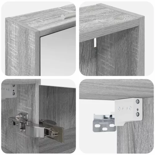  Fürdőszobai Szekrény Szett 3 pcs 116 x 16 x 62,5 cm Faanyag