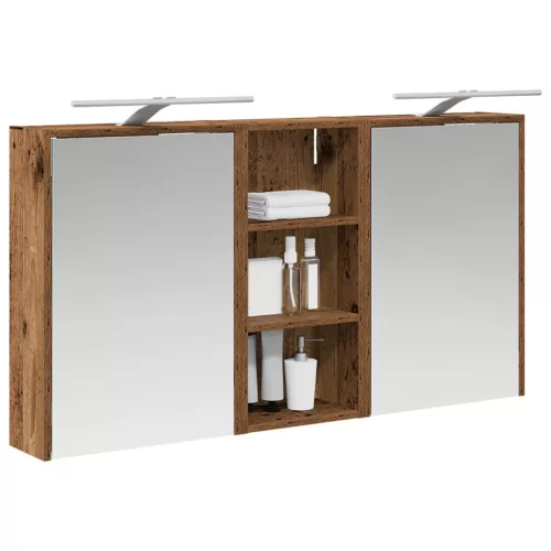  Fürdőszobai Szekrény Szett 3 pcs 116 x 16 x 62,5 cm Faanyag