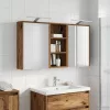  Fürdőszobai Szekrény Szett 3 pcs 116 x 16 x 62,5 cm Faanyag