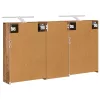  Fürdőszobai Szekrény Szett 3 pcs 116 x 16 x 62,5 cm Faanyag