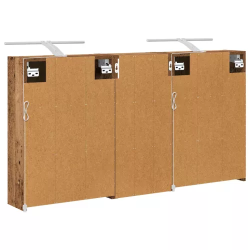  Fürdőszobai Szekrény Szett 3 pcs 116 x 16 x 62,5 cm Faanyag